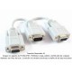 Cable Y, VGA/SVGA,  HD15 macho a 2 x HD15 hembra